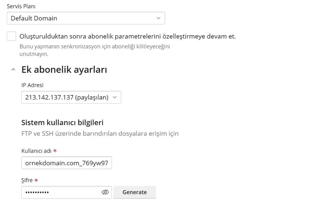 Linux Plesk Panelde Hosting ftp ayarlarını girme